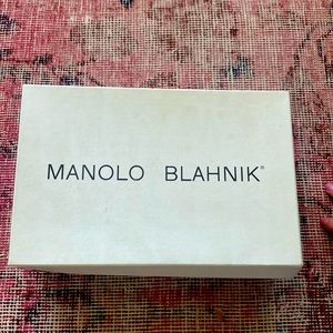 Manolo Blahnik size 8 strappy heel gray suede barely worn